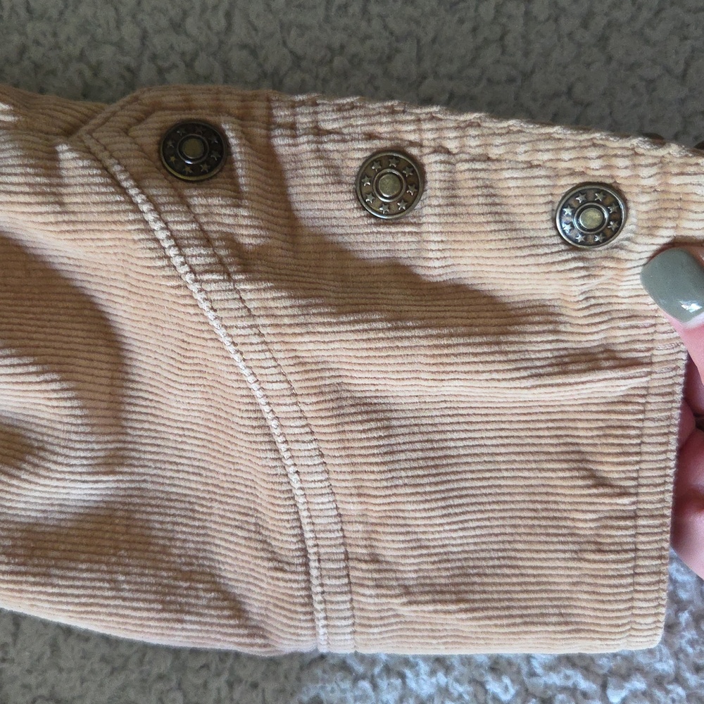 Vintage Y2K Western Cropped Contoured Corduroy Snap Button Mock Neck Jacket - Picture 4 of 13